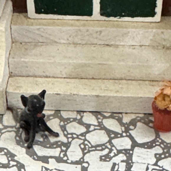 Vintage handmade Charming Wooden Post Office and Cafe Model - Picture 7 of 11